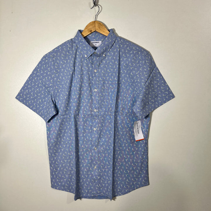 OLD NAVY BUTTON DOWN HALF SLEEVES SHIRT BRAND NEW WITH STRETCH