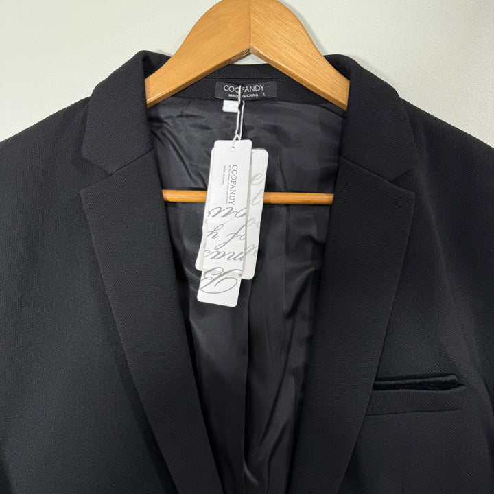COOFANDY TEXTURED BLAZER JACKET BRAND NEW BLACK COLOUR
