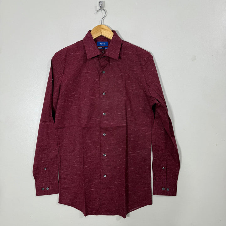 APT.9 SLIM FIT PREMIER FLEX CASUAL COTTON SHIRT