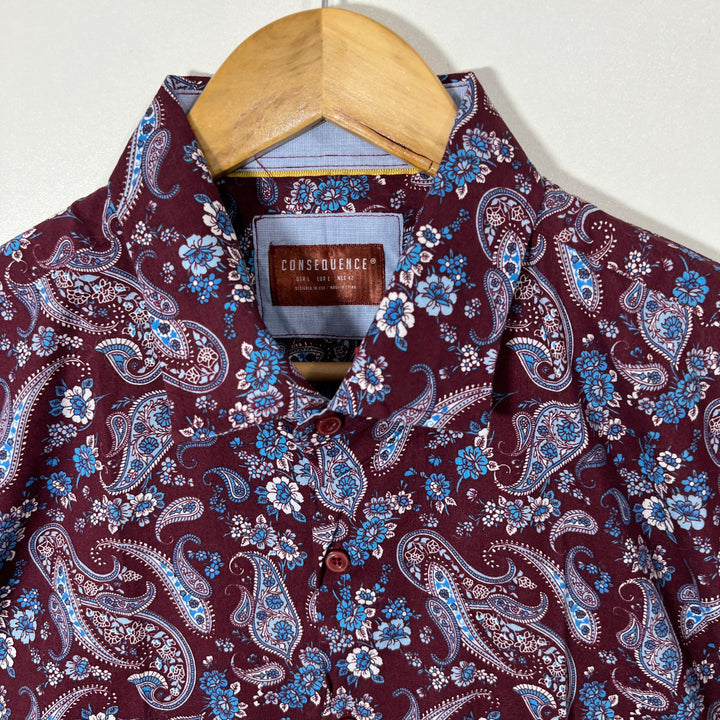 CONSEQUENCE HALF SLEEVES CASUAL COTTON SHIRT
