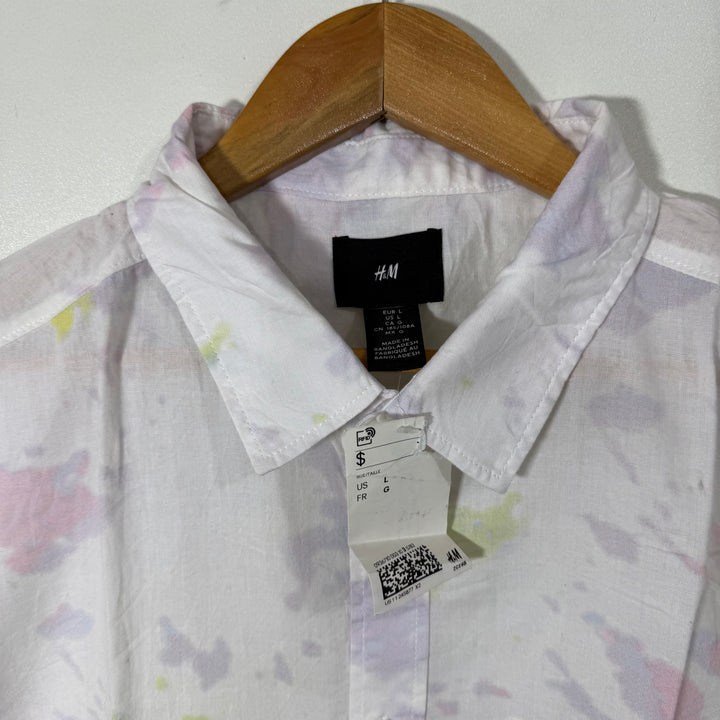 H&M PRINTED HALF SLEEVES COTTON SHIRT BRAND NEW