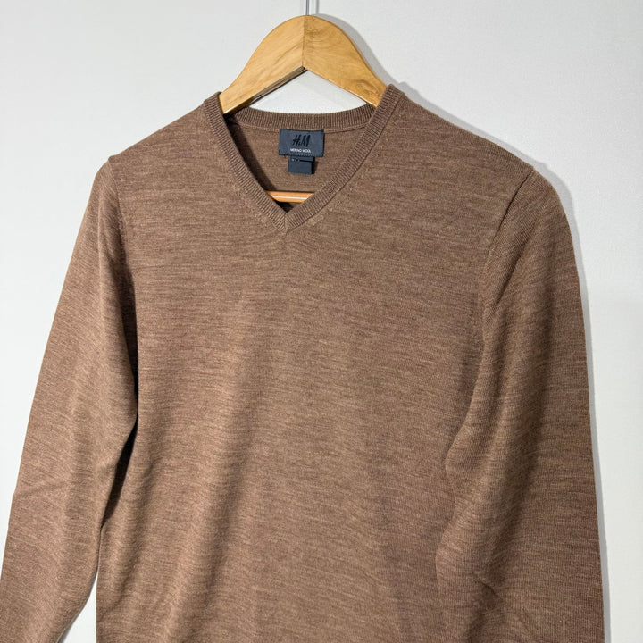 H&M V NECK EXTRA FINE MERINO WOOL SWEATER