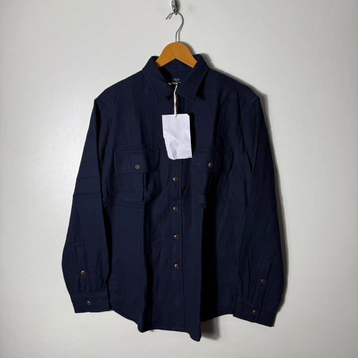 J CREW WOOL LINEN DOUBLE POCKETS SHIRT BRAND NEW BLUE COLOUR