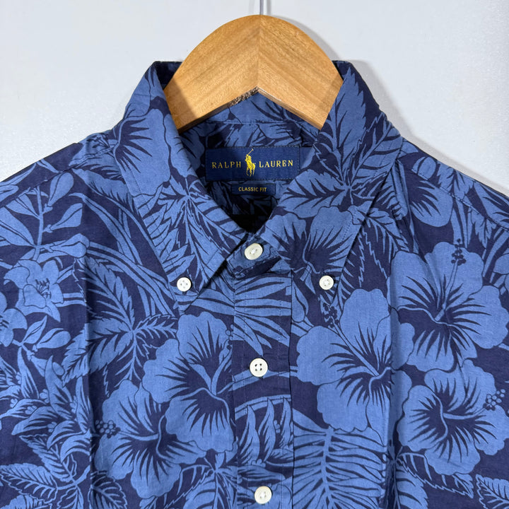 RALPH LAUREN POLO CLASSIC FIT BUTTON DOWN LAWN COTTON HALF SLEEVES SHIRT