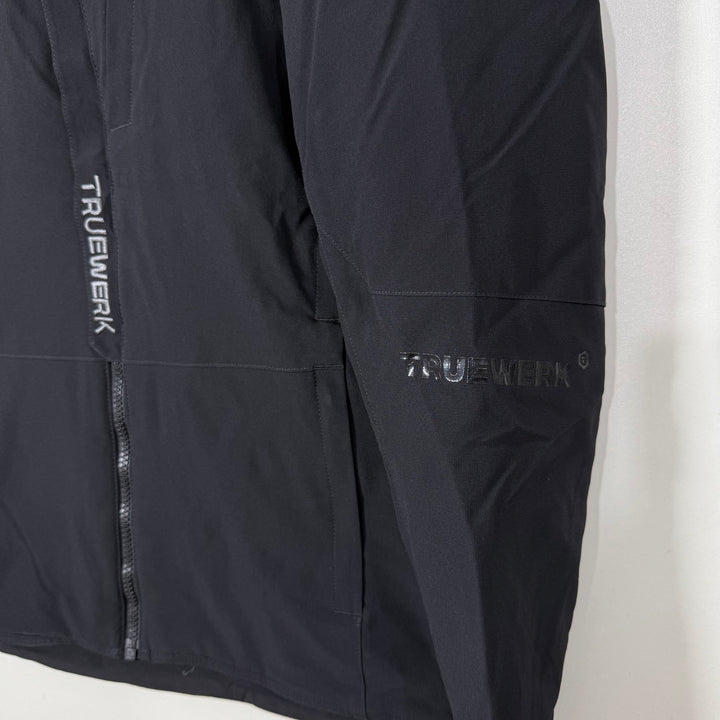 TRUEWERK SOFT SHELL WINDBREAKER INNER THERMAL PUFFER  PARKA JACKET BLACK COLOUR WITH DETACHABLE HOOD