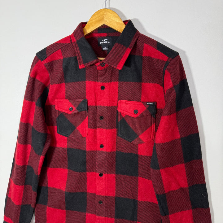 ONEILL DOUBLE POCKETS TECH BUTTON SOFT TOUCH FLANNEL CHECKERED SHIRT