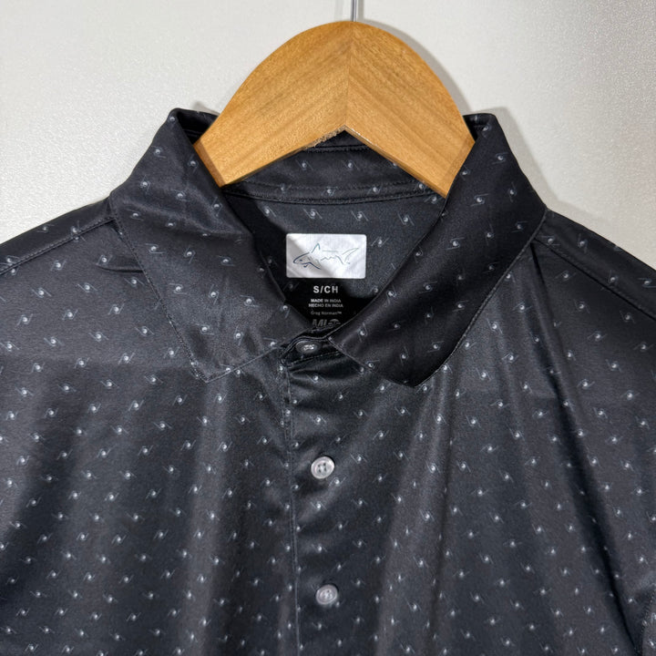 GREG NORMAN PLAY DRY PRINTED SPORT POLO TSHIRT