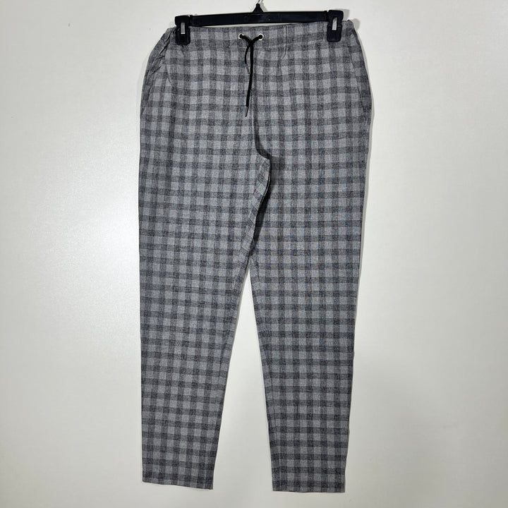 BOOHOOMAN SLIM FIT CHECKERED DRESS PANT WITHOUT STRETCH