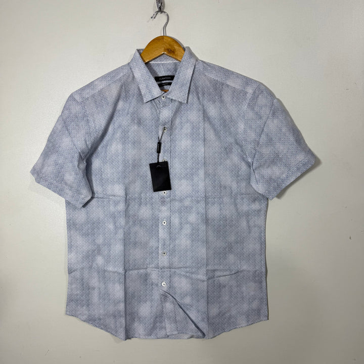 BUGATCHI SHAPED FIT HALF SLEEVES COTTON SHIRT BRAND NEW