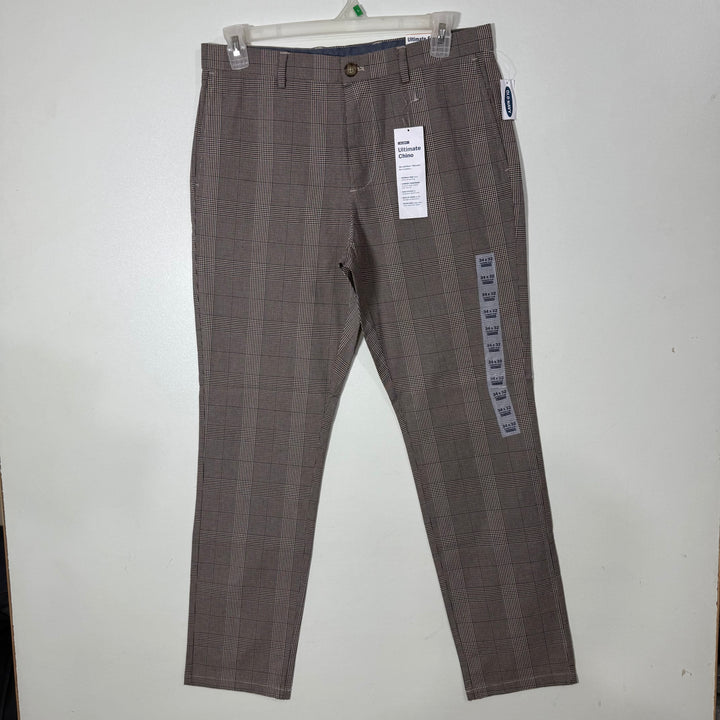 OLD NAVY CHECKERED COTTON CHINO PANT BRAND NEW WITH STRETCH