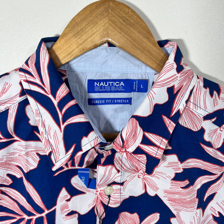 NAUTICA CLASSIC FIT HALF SLEEVES SHIRT WITH STRETCH