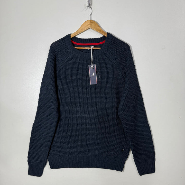 KANGOL ACRYLIC WOOL KNITWEAR SWEATER BRAND NEW BLUE COLOUR