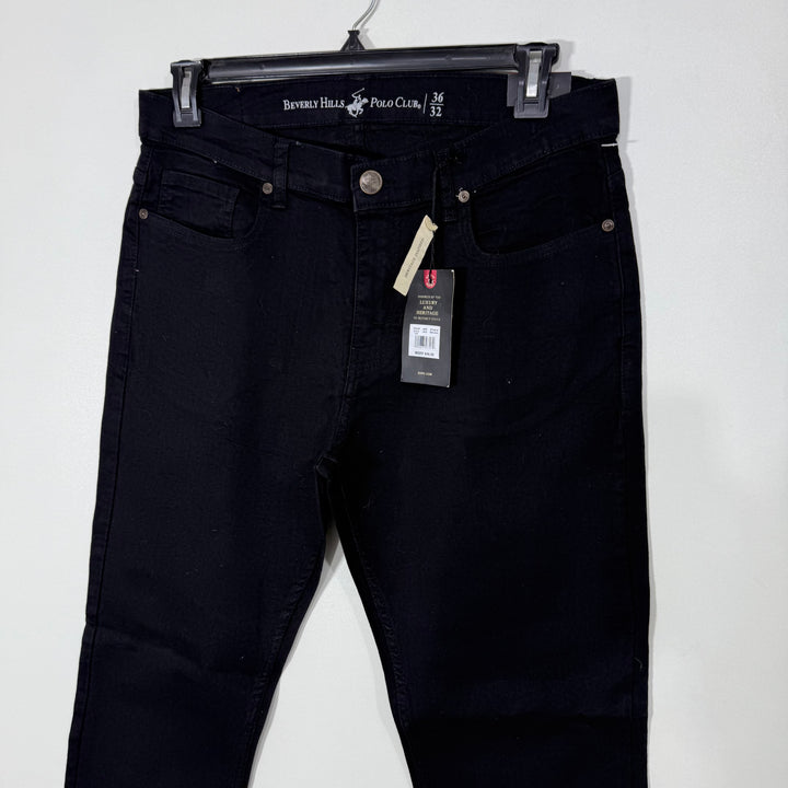 BEVERLY HILLS POLO CLUB SLIM FIT DENIM PANT BRAND NEW BLACK COLOUR