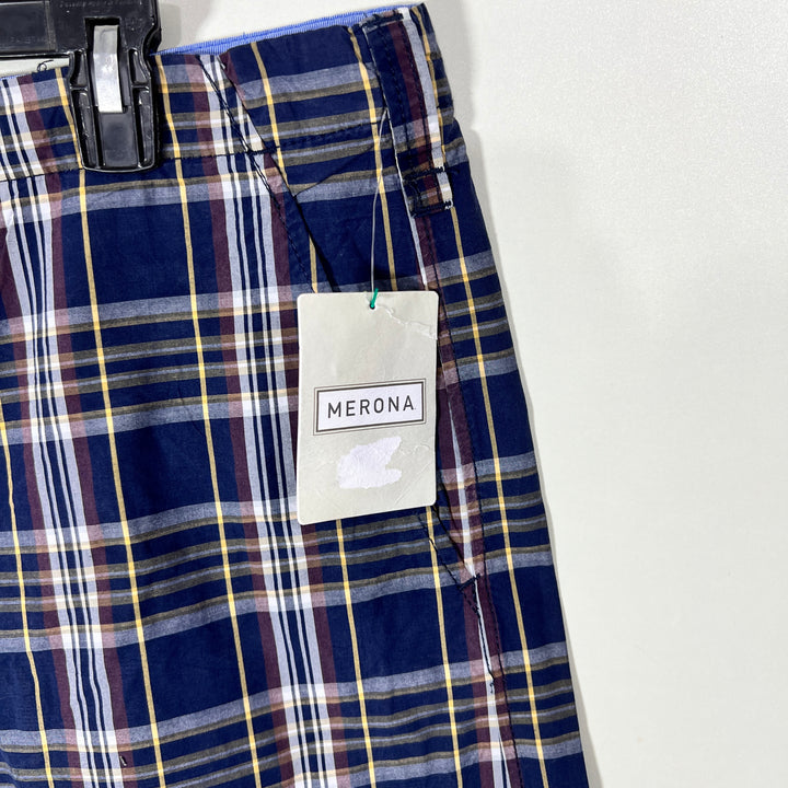 MERONA CHECKERED COTTON SHORT BRAND NEW