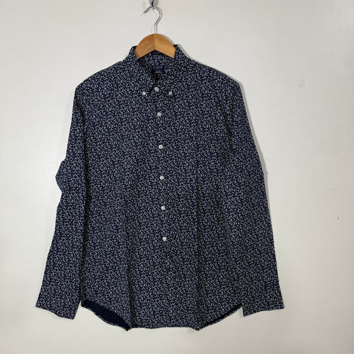 J CREW CLASSIC FIT FLEX WASHED BUTTON DOWN PRINTED CASUAL COTTON. SHIRT