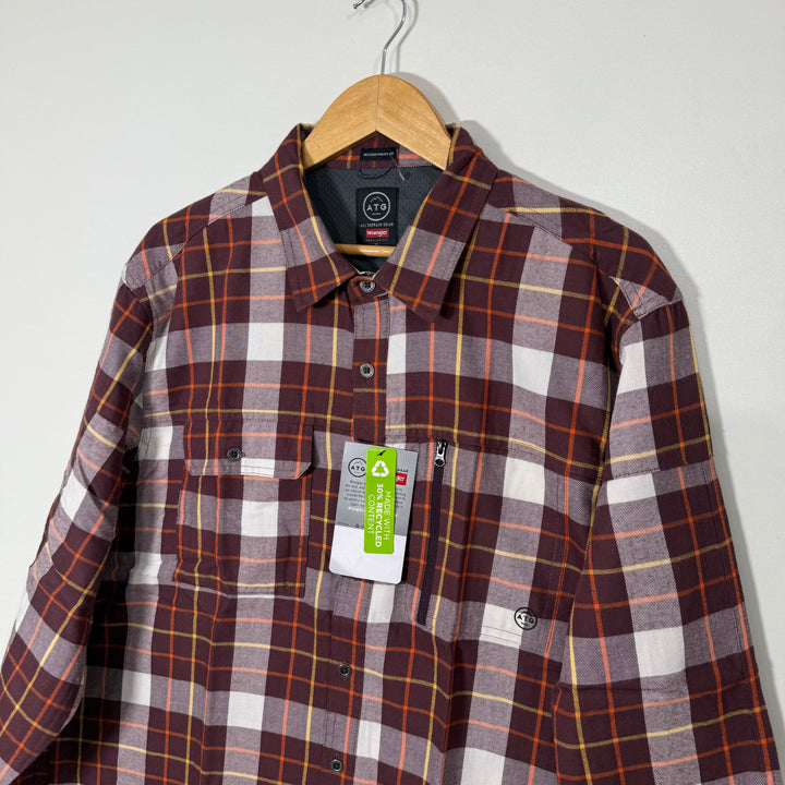 WRANGLER ALL TERRAIN GEAR CASUAL CHECKERED FLANNEL SHIRT JACKET BRAND NEW