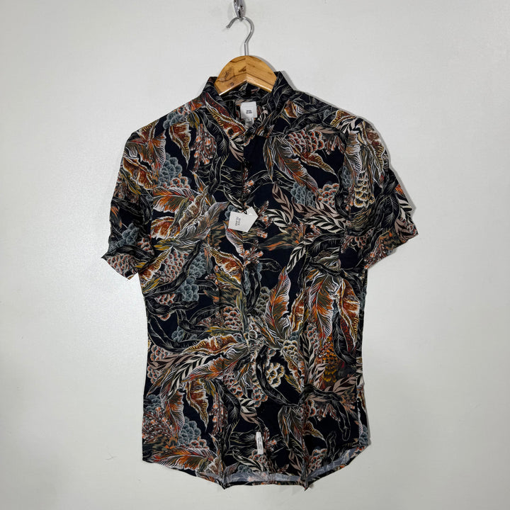 RIVER ISLAND BUTTON DOWN HALF SLEEVES HAWAI SHIRT BRAND NEW