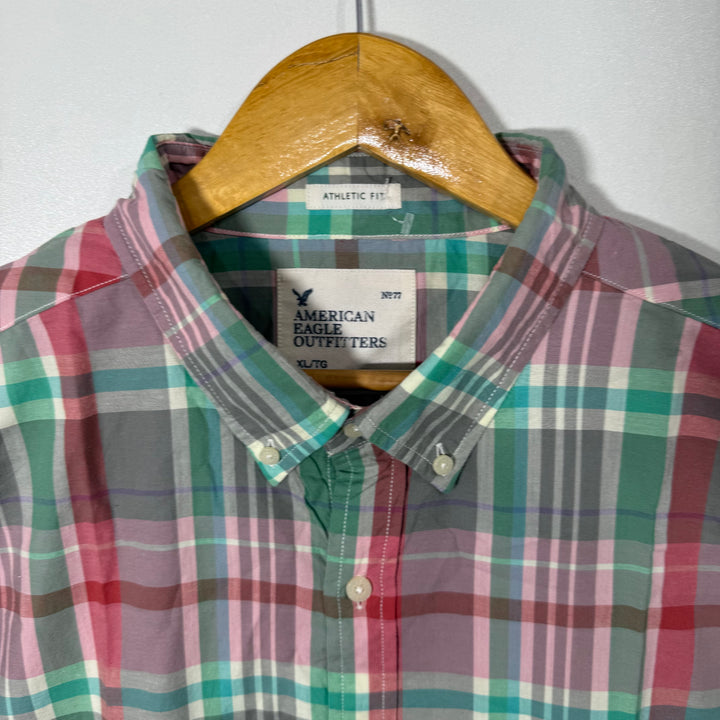 AMERICAN EAGLE ATHLETIC FIT BUTTON DOWN CASUAL COTTON SHIRT BRAND NEW