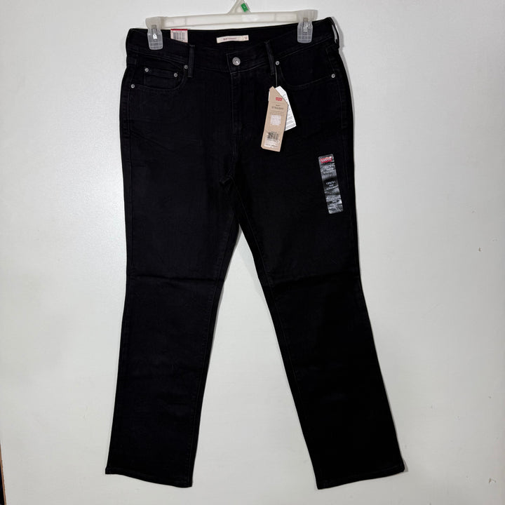 LEVIS STRAIGHT FIT WOMEN DENIM PANT BRAND NEW WITH STRETCH BLACK COLOUR