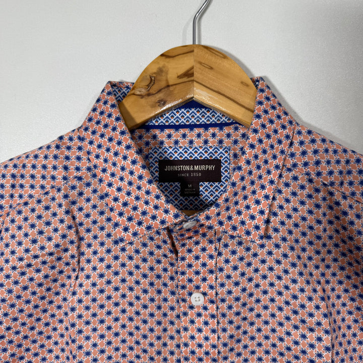 JOHNSTON & MURPHY BUTTON DOWN PRINTED COTTON SHIRT