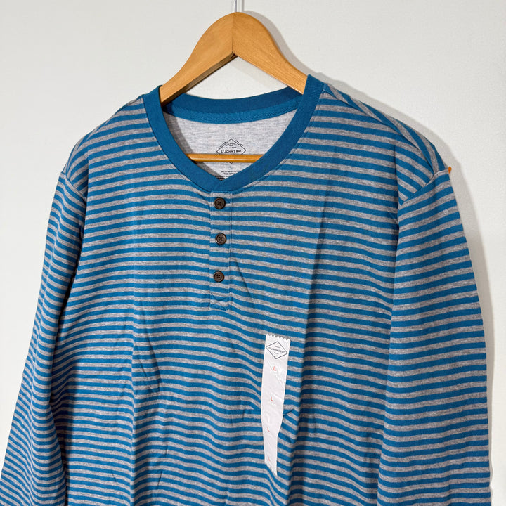 ST JHONS BAY HENLEY COLLAR LONG SLEEVES COTTON