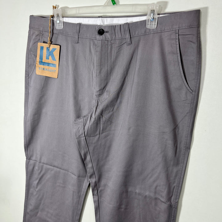 HAGGAR LIFE KHAKI STRAIGHT FIT COTTON CHINO PANT BRAND NEW WITH STRETCH