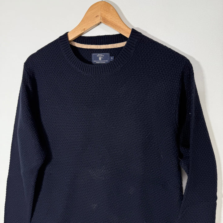 MO CASUAL KNITWEAR COTTON SWEATER BLUE COLOUR