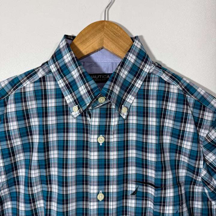 NAUTICA BUTTON DOWN CASUAL COTTON SHIRT