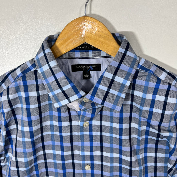 BANANA REPUBLIC CAMDEN FIT CHECKERED SHIRT BRAND NEW