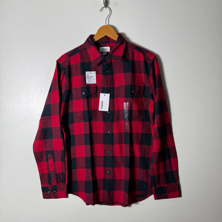 SONOMA FLANNCOTTON CHECKERED SHIRT BRAND NEW