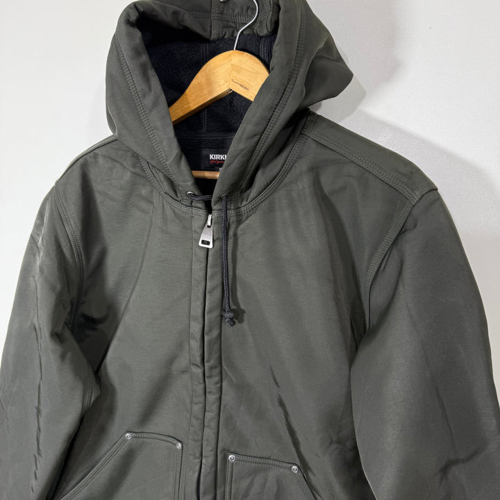 KIRKLAND SIGNATURE JACKET WITH HOOD GREEN COLOUR INNER FLEECE