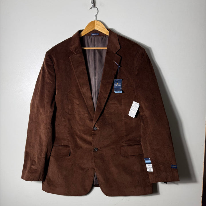 STAFFORD CLASSIC FIT CORDUROY BLAZER COAT BRAND NEW BROWN COLOUR