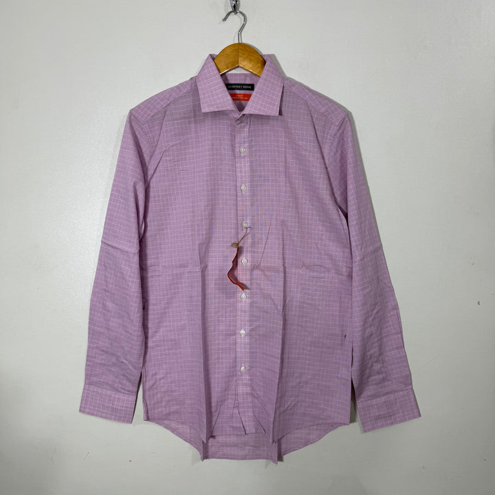 GEOFFREY BEENE SLIM FIT CHECKERED COTTON SHIRT BRAND NEW
