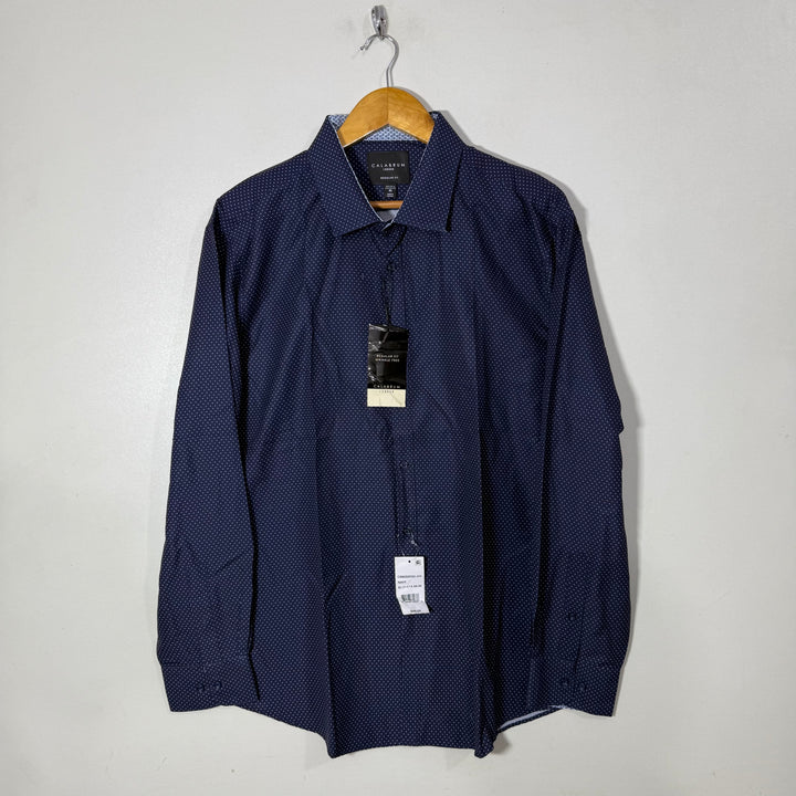 CALABRUM LONDON REGULAR FIT  PRINTED COTTON SHIRT BRAND NEW