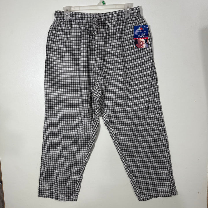 FRUIT OF THE LOOM CHECKERED COTTON LOUNGEWEAR TROUSER BRAND NEW