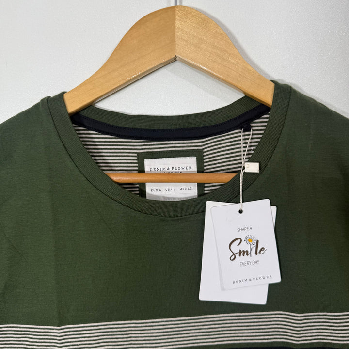 DENIM & FLOWER COTTON TSHIRT BRAND NEW