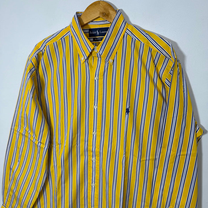 RALPH LAUREN POLO CLASSIC FIT BUTTON DOWN CASUAL COTTON SHIRT