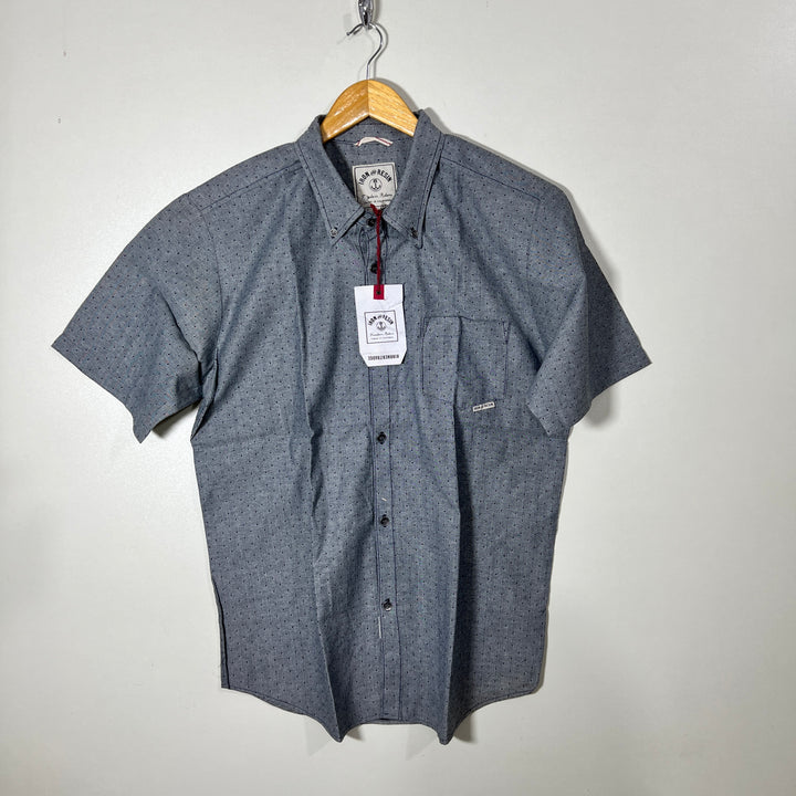 IRON AND RESIN BUTTON DOWN HALF SLEEVES SHIRT BRAND NEW