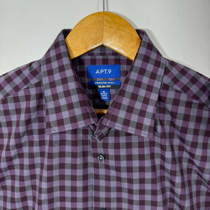 APT.9 SLIM FIT CHECKERED SHIRT