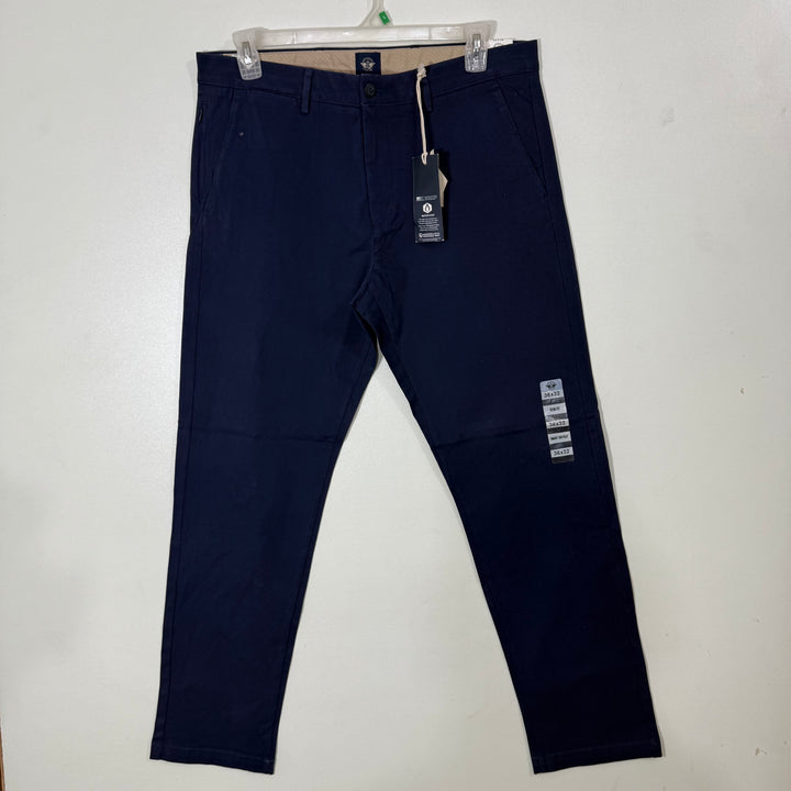 DOCKERS SMART 360 FLEX FLEXIBLE WAISTBAND HIDDEN SECURITY POCKET SLIM FIT COTTON CHINO PANT BRAND NEW WITH STRETCH BLUE COLOUR