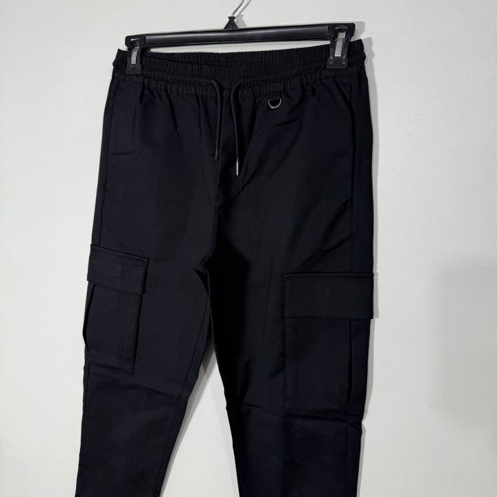 ZARA SKINNY FIT CARGO PANT WITH STRETCH BLACK COLOUR