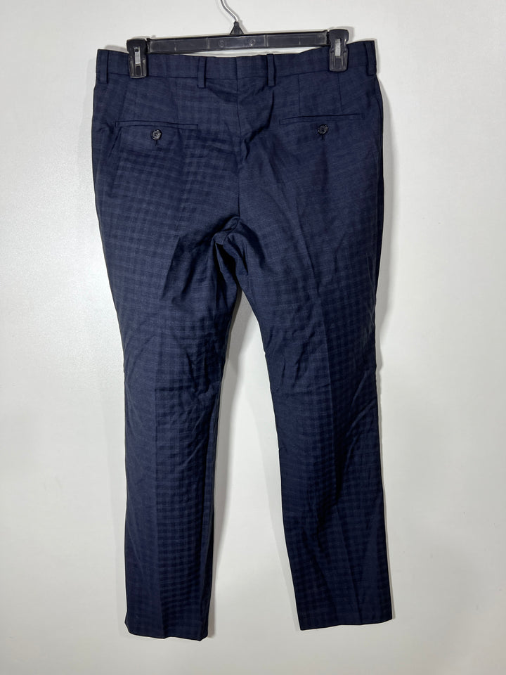 HUGO BOSS SLIM FIT CHECKERED DRESS PANT