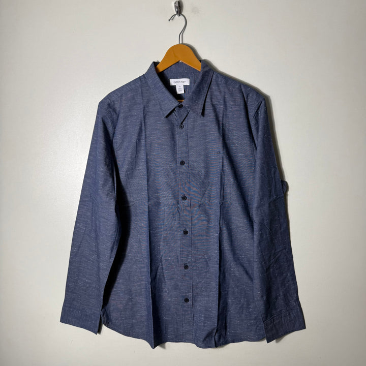 CALVIN KLEIN TEXTURED COTTON SHIRT