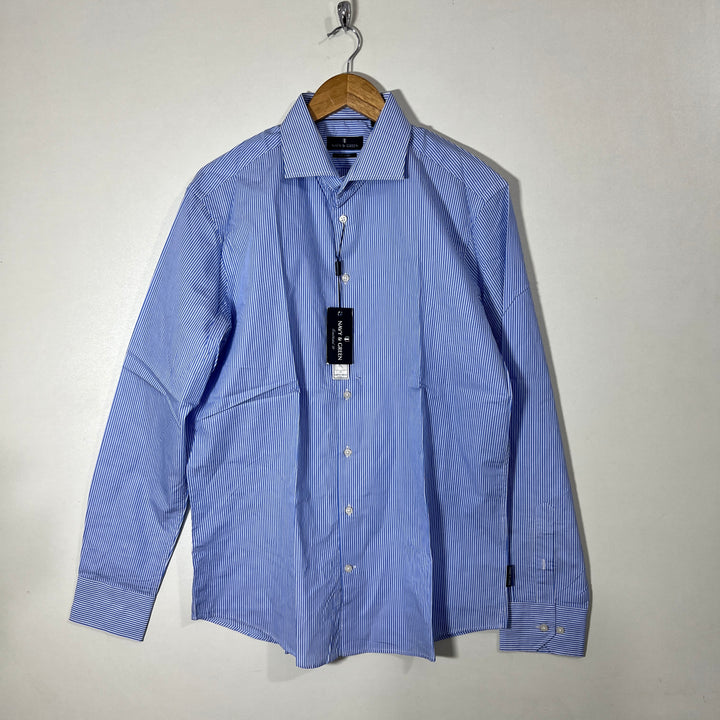 NAVY & GREEN FIT LINE FORMAL SHIRT BRAND NEW