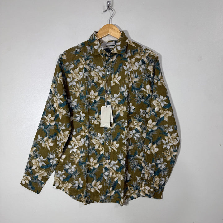 MANGO MAN SLIM FIT CASUAL LINEN COTTON SHIRT BRAND NEW