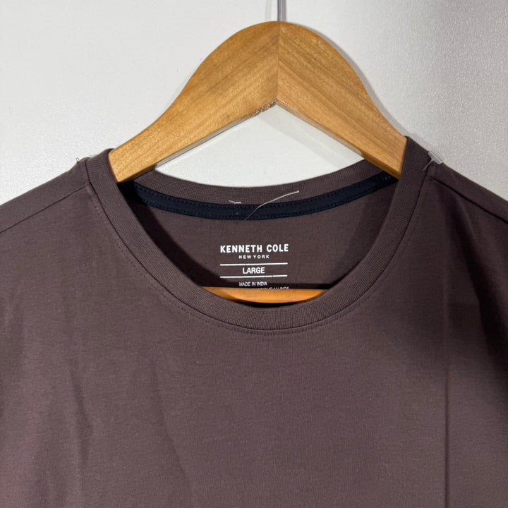 KENNETH COLE COTTON TSHIRT BROWN COLOUR