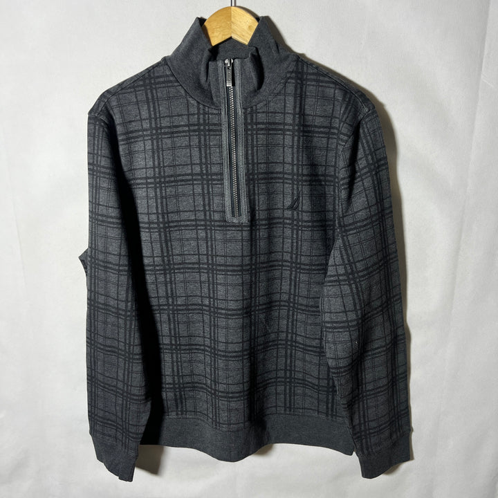 NAUTICA CHECKERED SWEAT PULLOVER