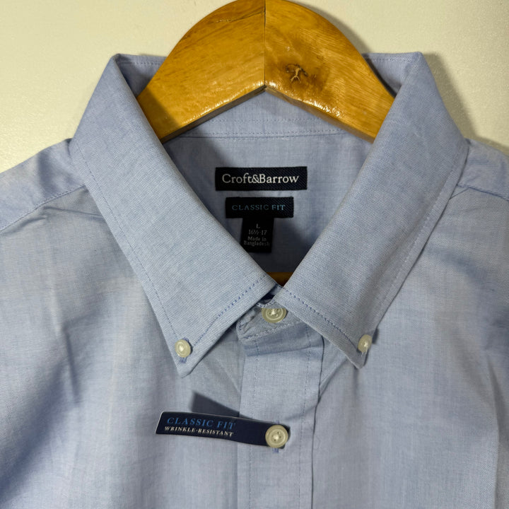 CROFT & BARROW BUTTON DOWN HALF SLEEVES COTTON BRAND NEW