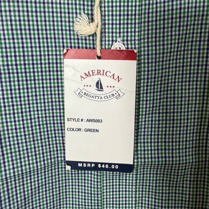 AMERICAN BUTTON DOWN HALF SLEEVES CHECKERED SHIRT BRAND NEW
