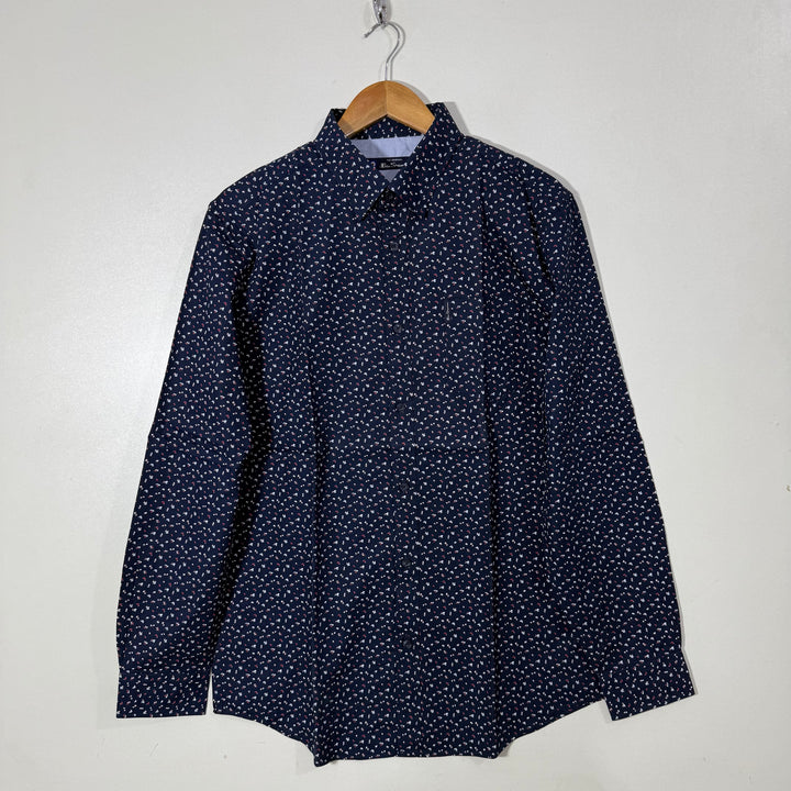 BEN SHERMAN BUTTON DOWN PRINTED CASUAL COTTON SHIRT